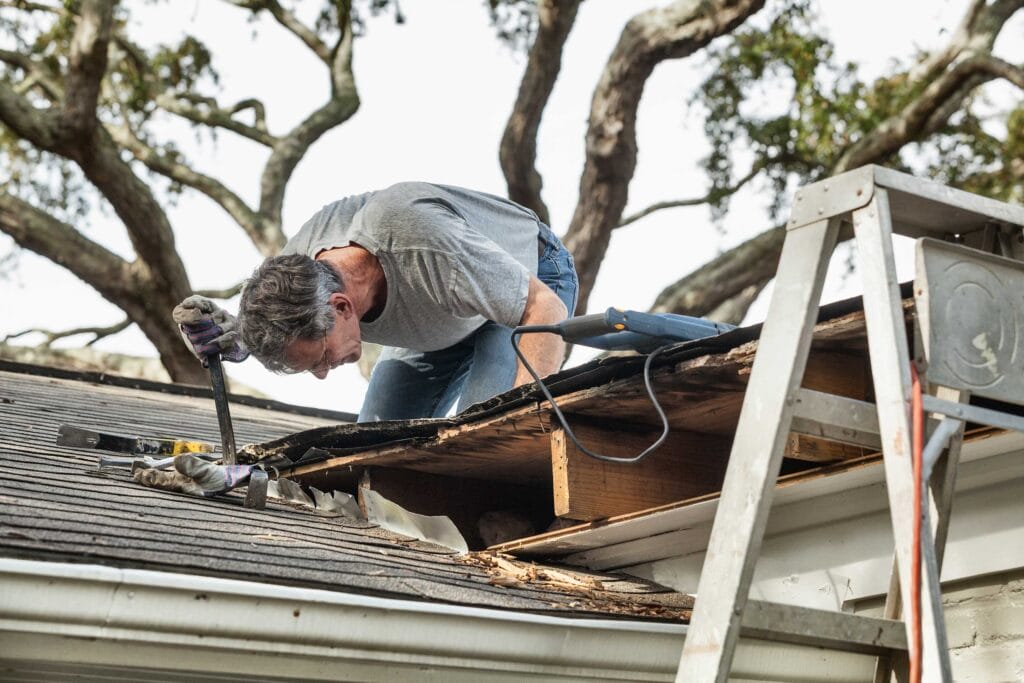 storm damage roof repair in Atlanta