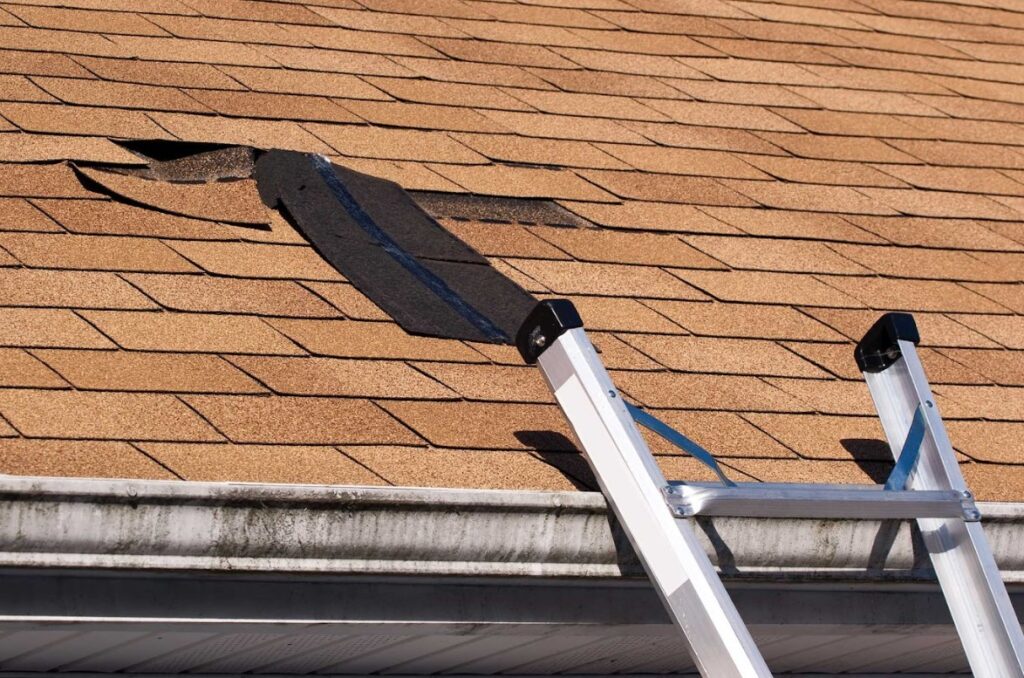 high wind roof damage